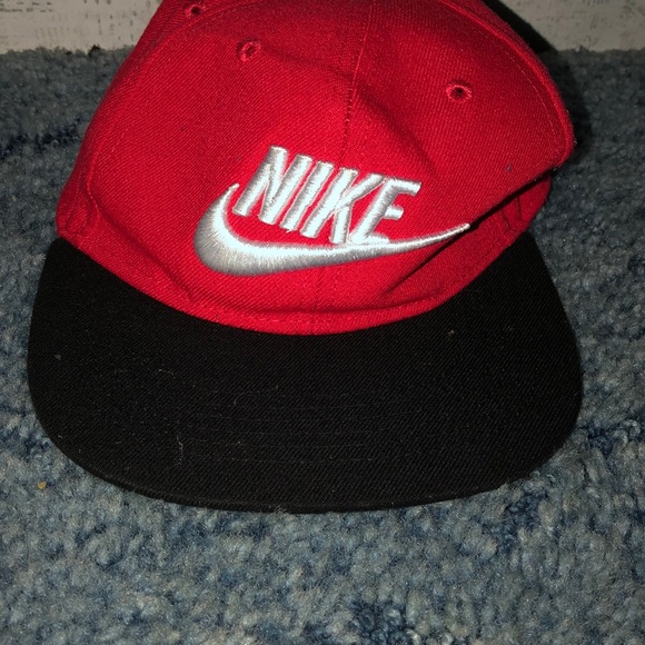 nike red and black hat
